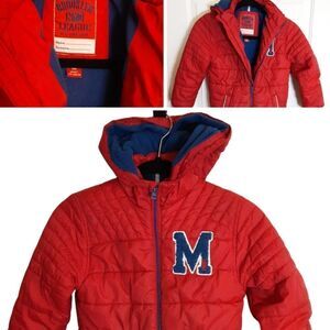 Brooklyn League NYC Boys Red/Navy Fleece-lined Coat sz 7-8